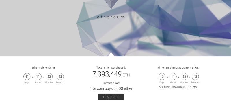 Pré-venda de Ethereum